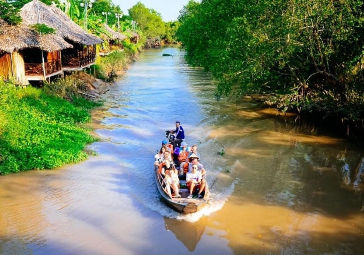 A boat on a riverDescription automatically generated